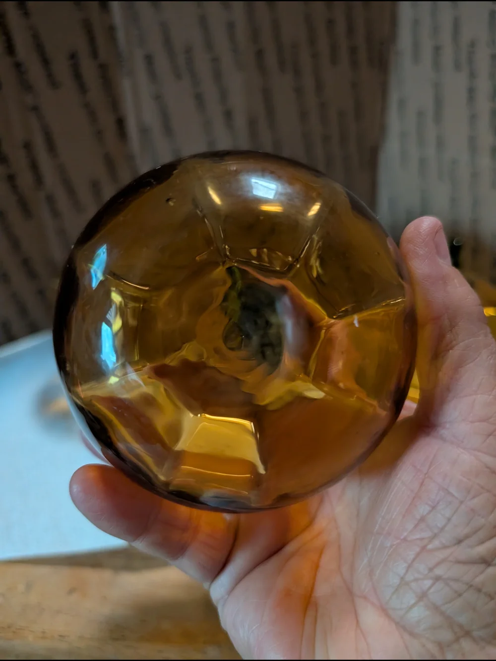 Blenco MCM Vintage Amber Glass Pumpkin Décor Set - Home Accents